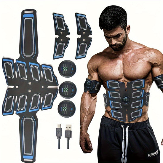 Abdominal Muscle Massager Fitness Belt Abdominal Massage Training Belt Home Fitness Equipment USB Rechargeable Abdominal Training Belt